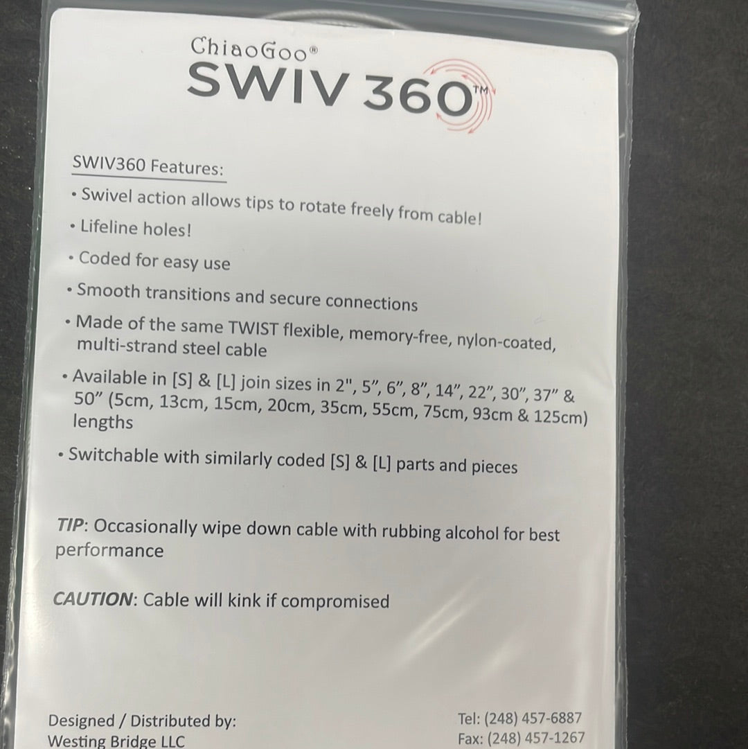 LARGE Chiaogoo SWIV360 5/6/8 Interchangeable Cables Chiaogoo Short Swivel  360 Cables Chiaogoo Short Swiv360 Cable-chiaogoo Swivel Cable 