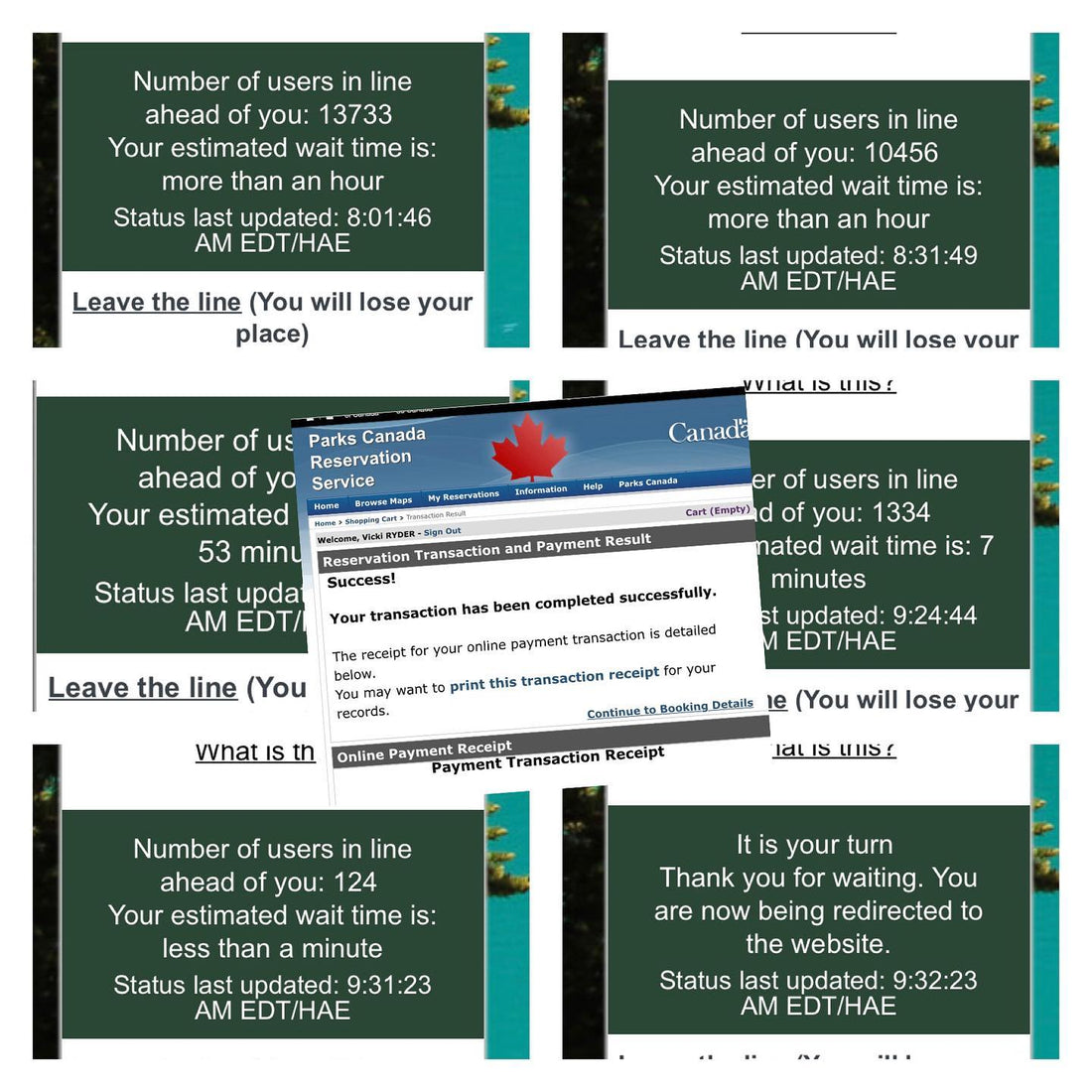 Reservations opened at 8:00am. By...