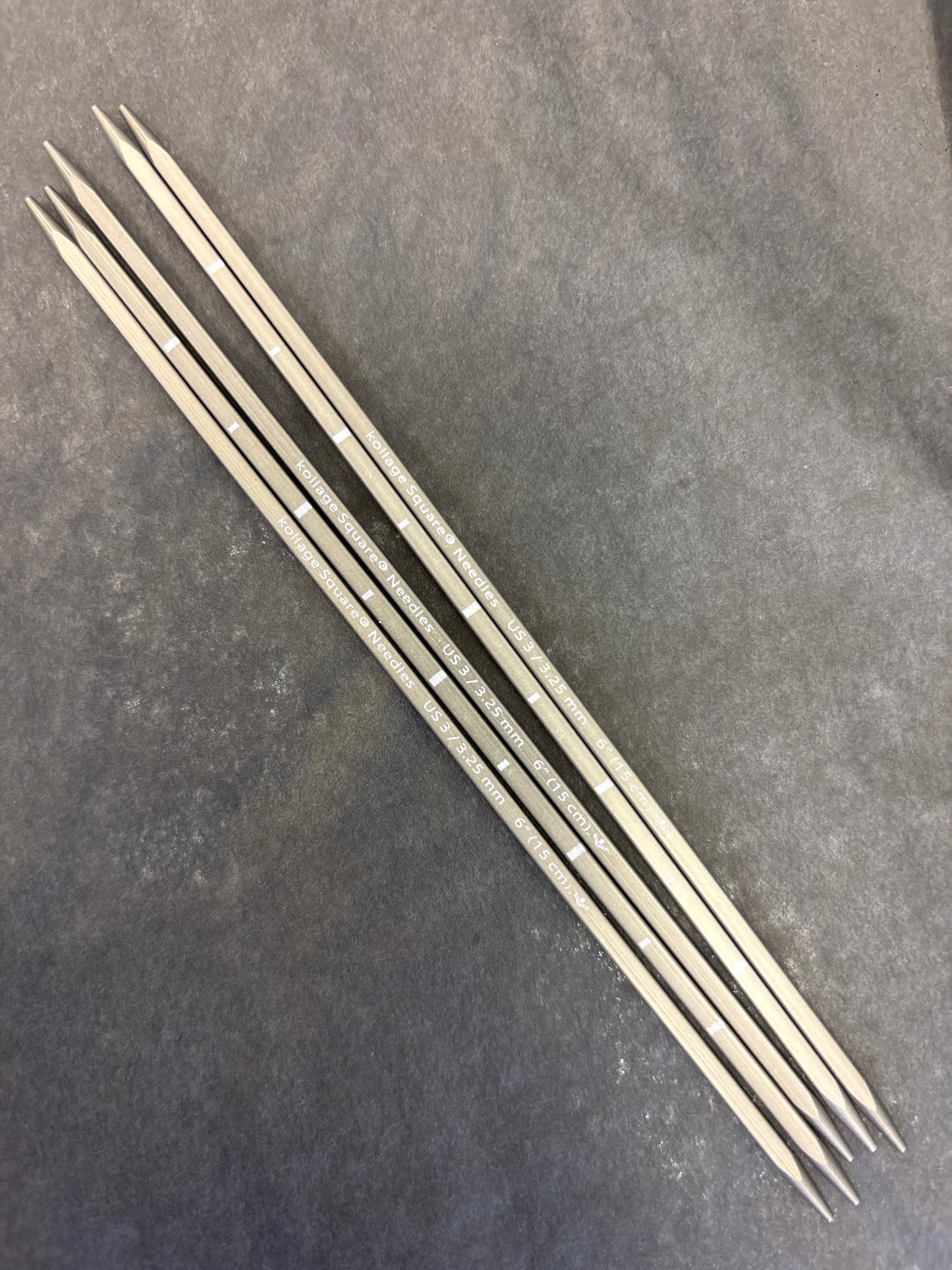 Kollage SQUARE 6” /15cm DOUBLE POINTED SETS (5 needles)