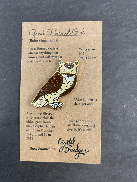 Great Horned Owl Pin
