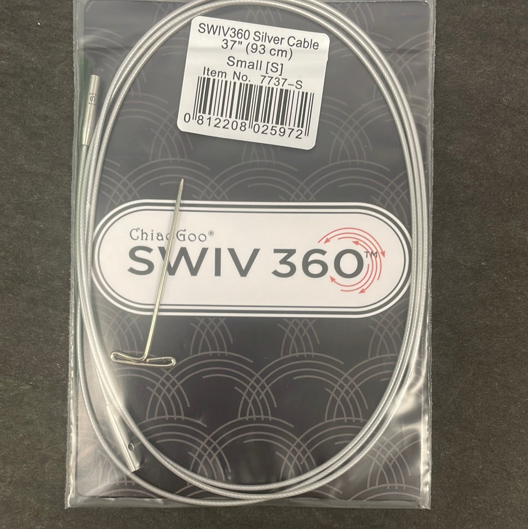 ChiaoGoo TWIST SWIV360 SILVER Cable - LARGE - 75 cm ✓ Wollerei